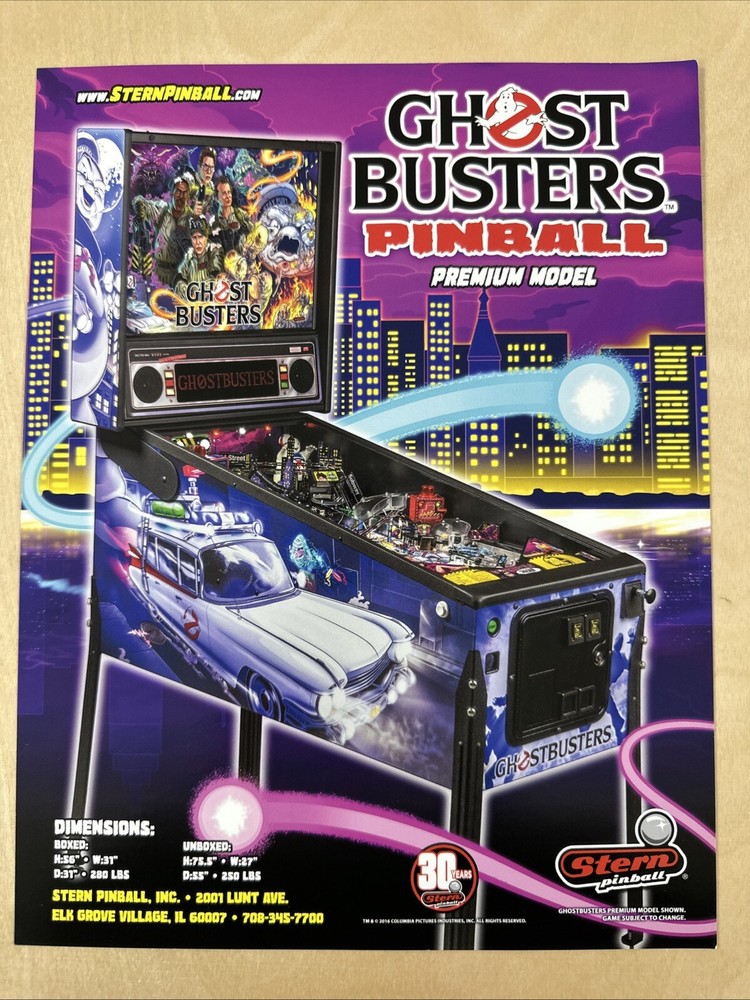 Stern Ghost Busters Premium Pinball Flyer