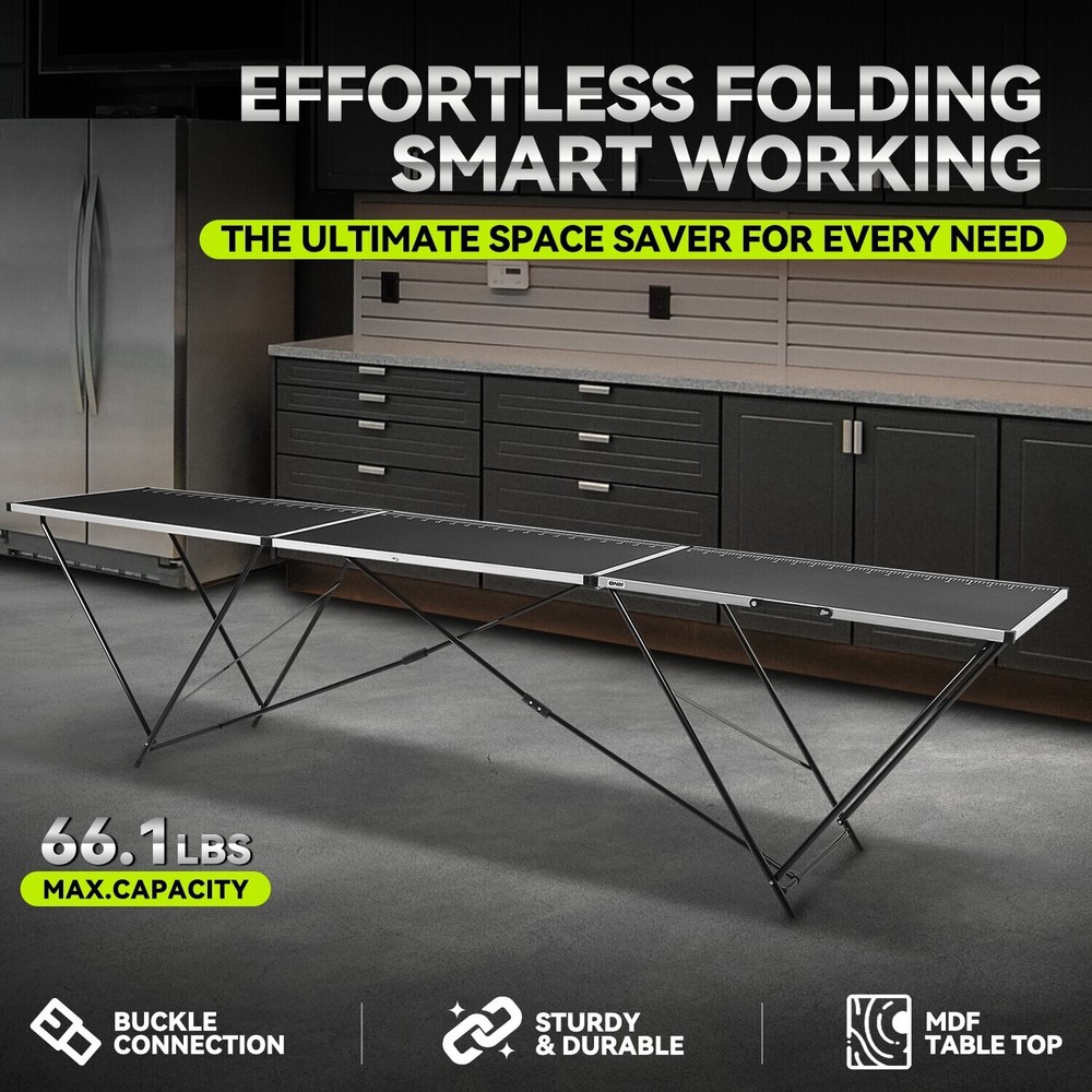 66LB Compact Foldable Measurable Steel Work Bench Desktop Table Craftsmen DIY