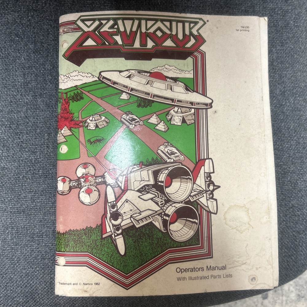 Atari XEVIOUS Arcade Video Game Manual - good used original