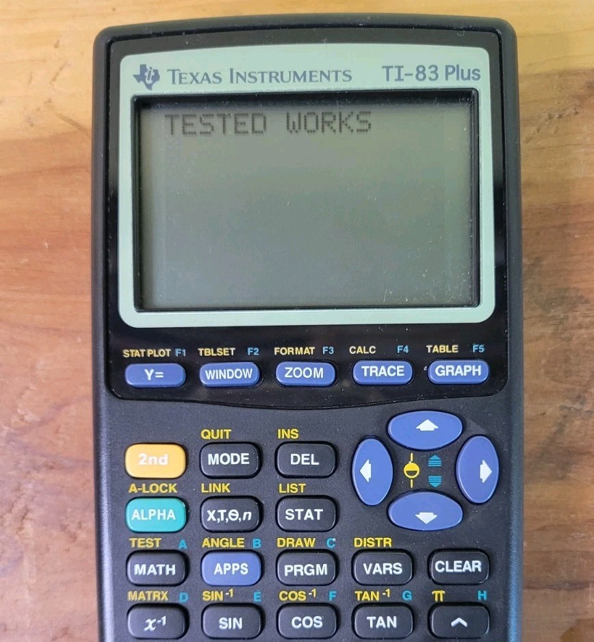 Texas Instruments TI-83 Plus Graphing Calculator Tested Working w/ Cover