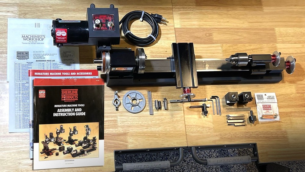 SHERLINE 4400A 3.5" X 17" Lathe with "A" Package plus Extras Hardly Used NICE!