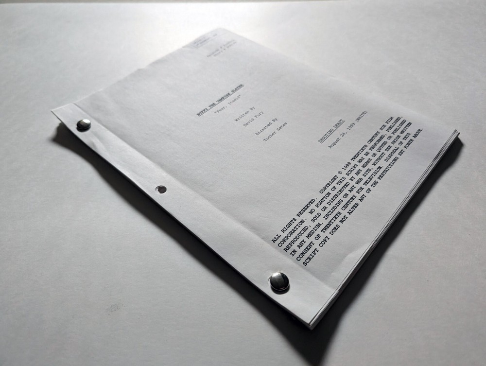 Buffy The Vampire Slayer Original Production Script - "Fear, Itself" S04E04