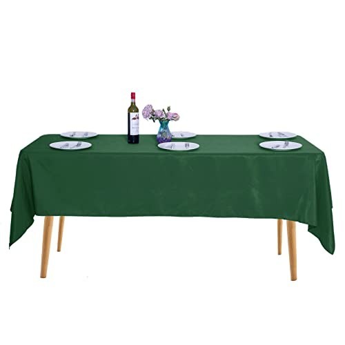 2-Pack 60x102 Inch Rectangular Tablecloths - Durable Polyester for Weddings, Ban