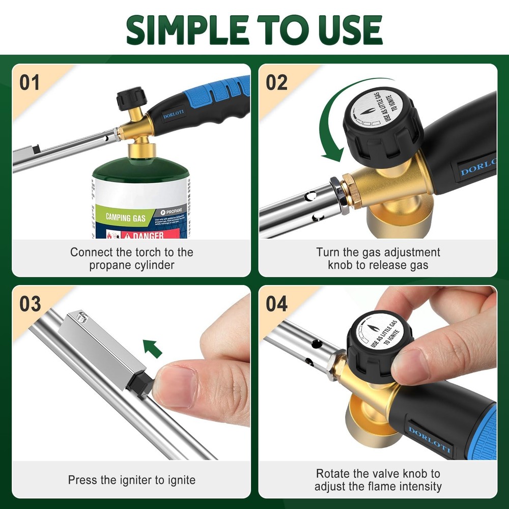 Grill Torch Charcoal Torch Lighter Campfire Starter Kitchen Torch Grill & Coo...