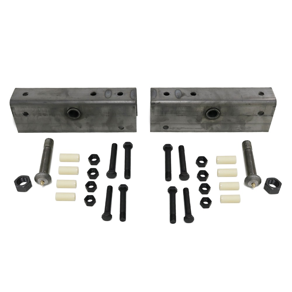 Pair Trailer Suspension Rebuilt Kit Slipper Spring 12" Equalizer Bushings Bolts