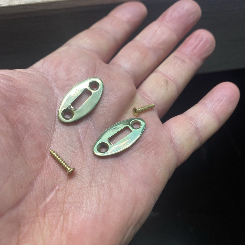 Brass Wedge Plates and Screws Taken from a Frontier Muzzleloader