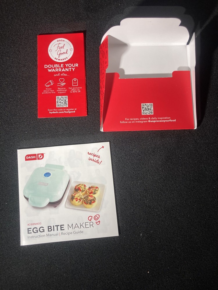 Egg Bite Maker By Dash, Open Box, Red, 420 W, Makes 4 Egg Bites