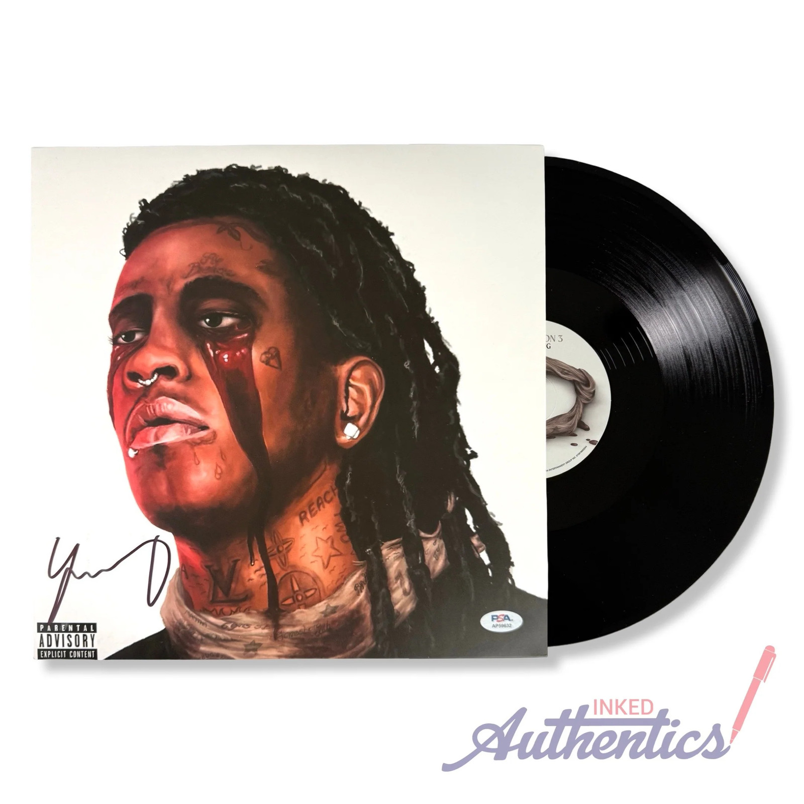Young Thug Signed Autographed Vinyl LP “Slime Season 3” PSA/DNA Authenticate