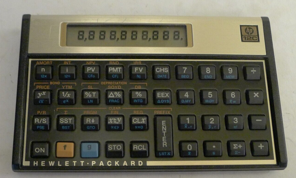 HP Hewlett Packard 12C Financial Calculator - TESTED WORKS