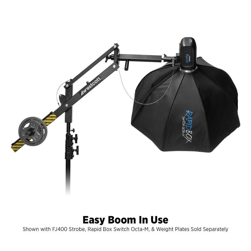 Westcott Easy Boom Arm for Consistent Light Positioning with Light Stand Bundle