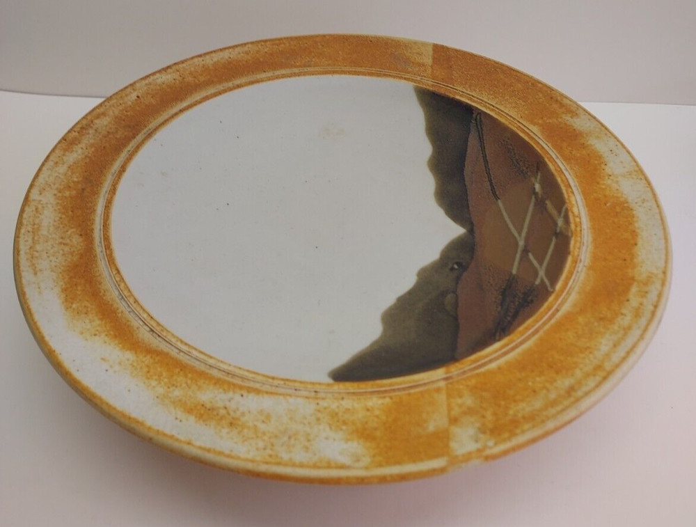 Studio Pottery Rob Wiedmaier Cake Plate Landscape
