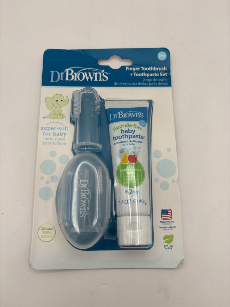Dr. Brown's Baby Finger Toothbrush and Toothpaste Set