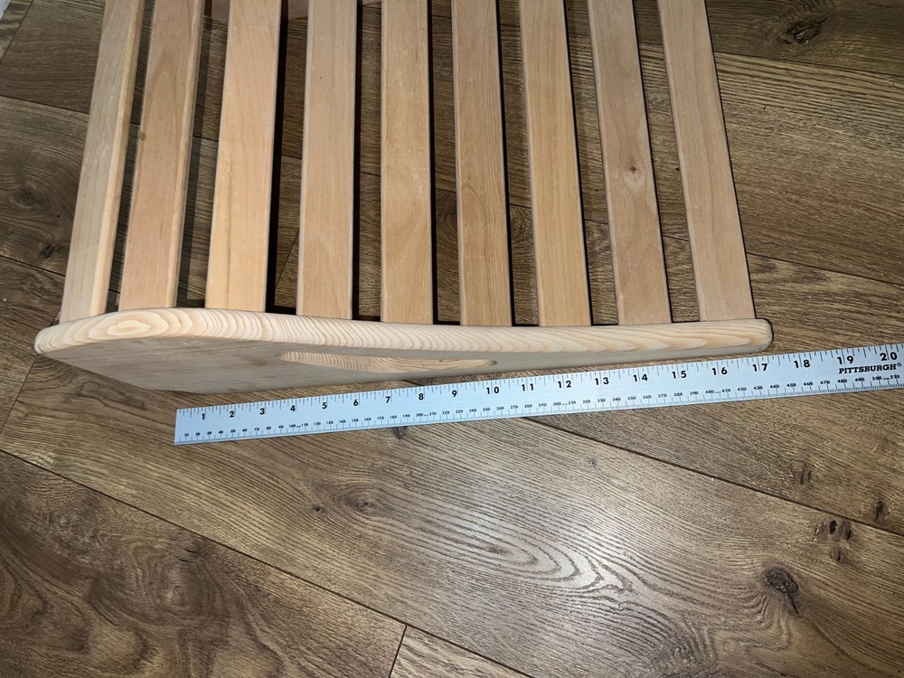 Sauna Backrest – Ergonomic Wooden Sauna Back Support (Hemlock)