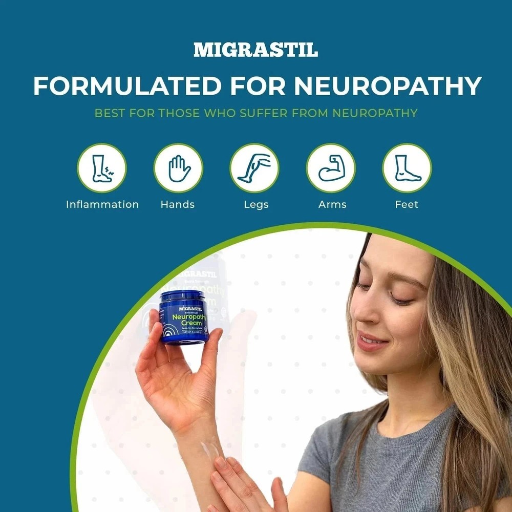 Migrastil Neuropathy Cream | Extra Strength Nerve Support – 4 oz