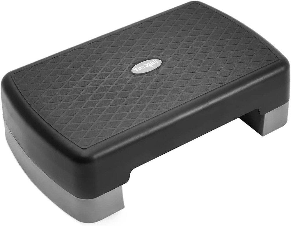 Aerobic Exercise Step Platform, Exercise Stepper with Risers for Cardio and Stre