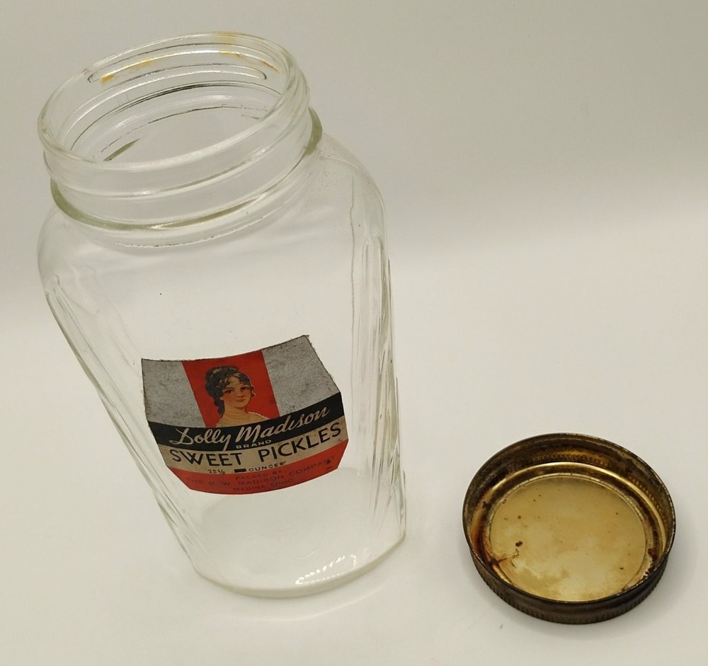 Antique Dolly Madison Pickle Jar Nice