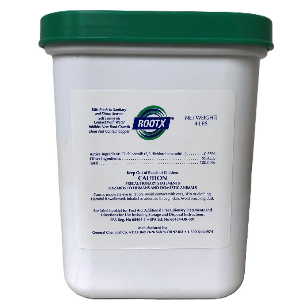 4 LB. Jar No. Funnel/Applicator Foaming Root Control for Sewer Lines and Sept...