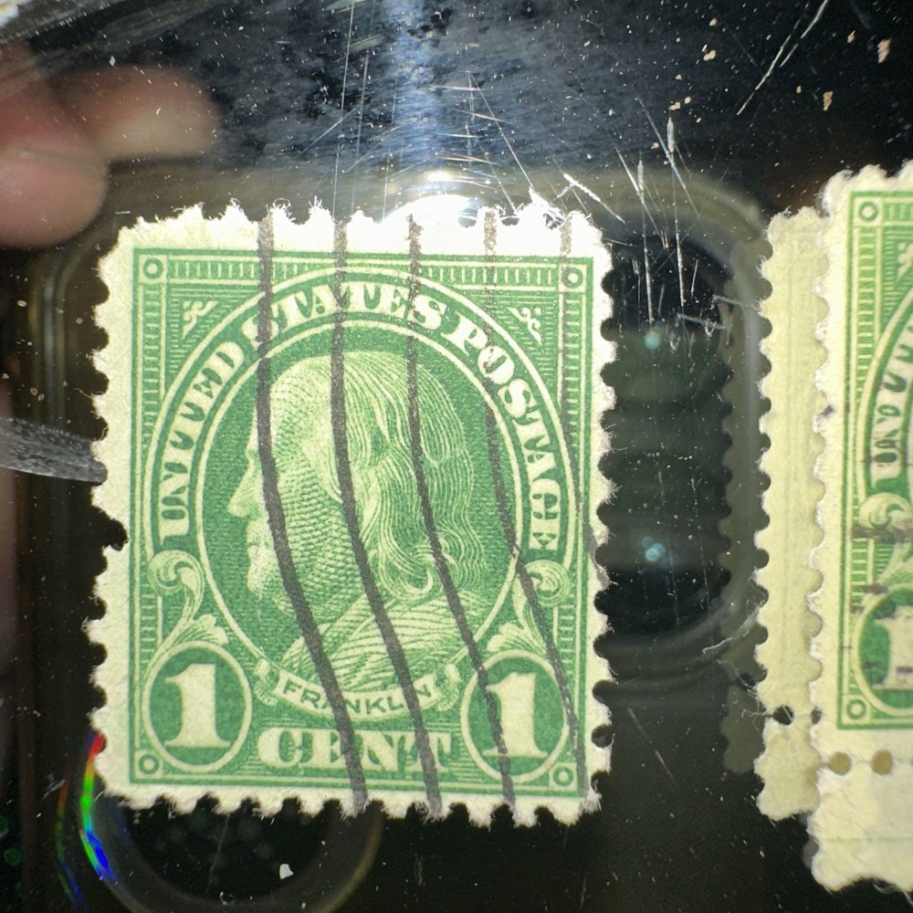 Ben Franklin US Stamp Left Profile, Rare One Cent