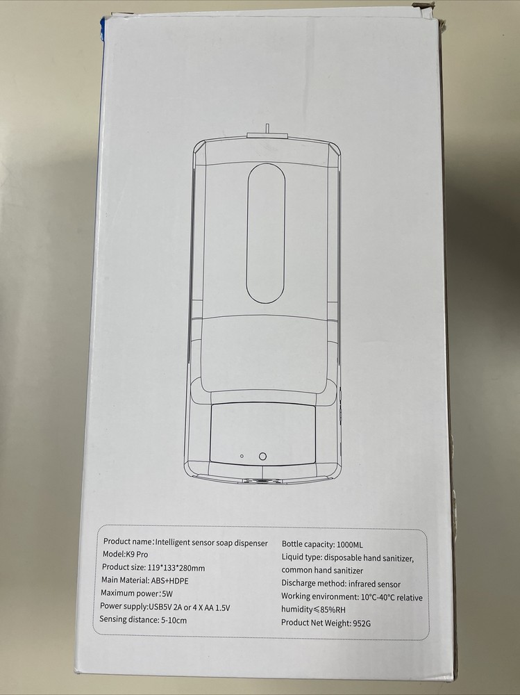 K9 Pro Dual Intelligent Sensor, Auto Hand Soap Dispenser & Temperature Reader