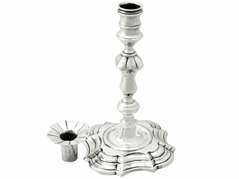 Victorian Sterling Silver Taper Candlesticks 1800s