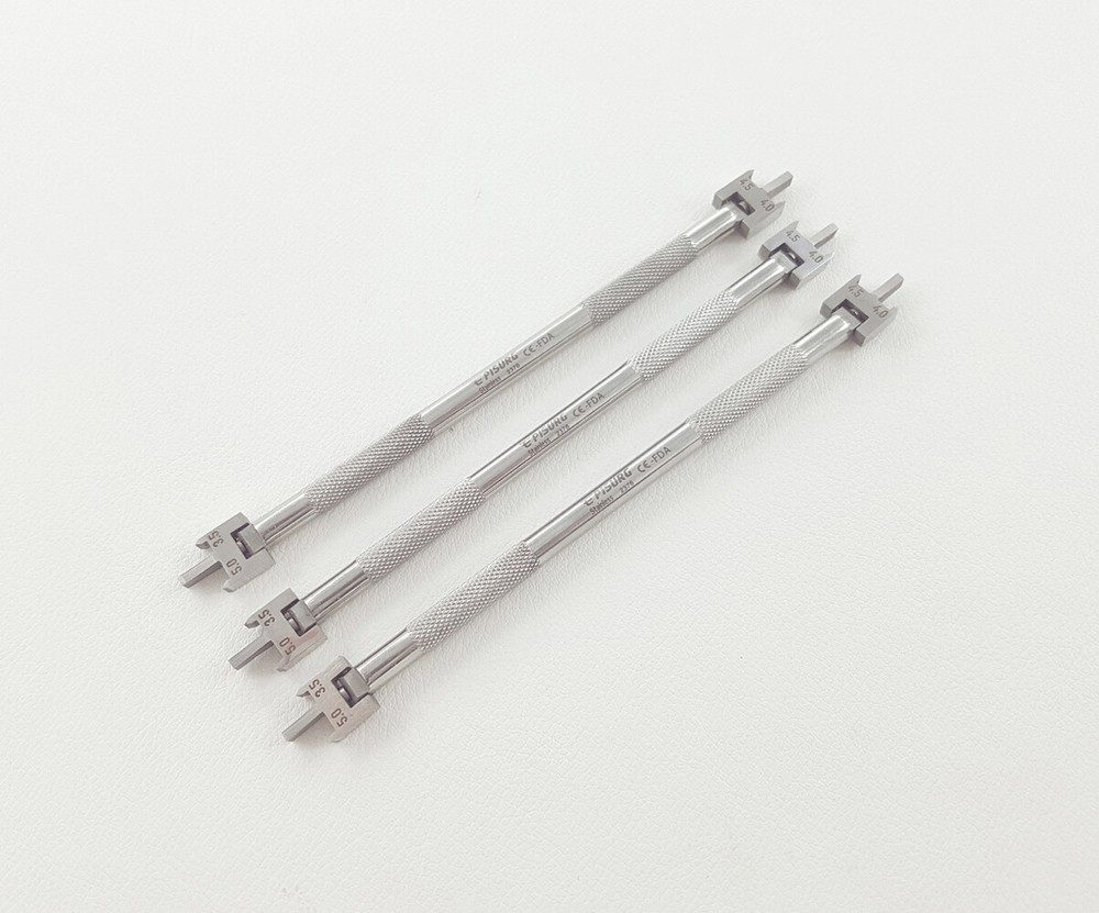 3 Pcs Dentist Bracket Positioning Height Gauge Wick Type Dental Instruments