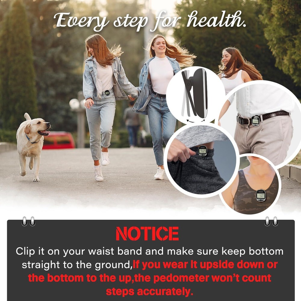 Track Steps Multi-Function Portable Sport Pedometers Step/Distance/Calories C...