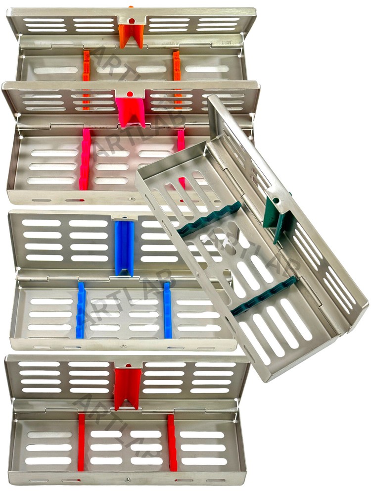3 Piece-Sterilization Cassette For 5 Instruments Veterinary, Lab, Surgical Tools