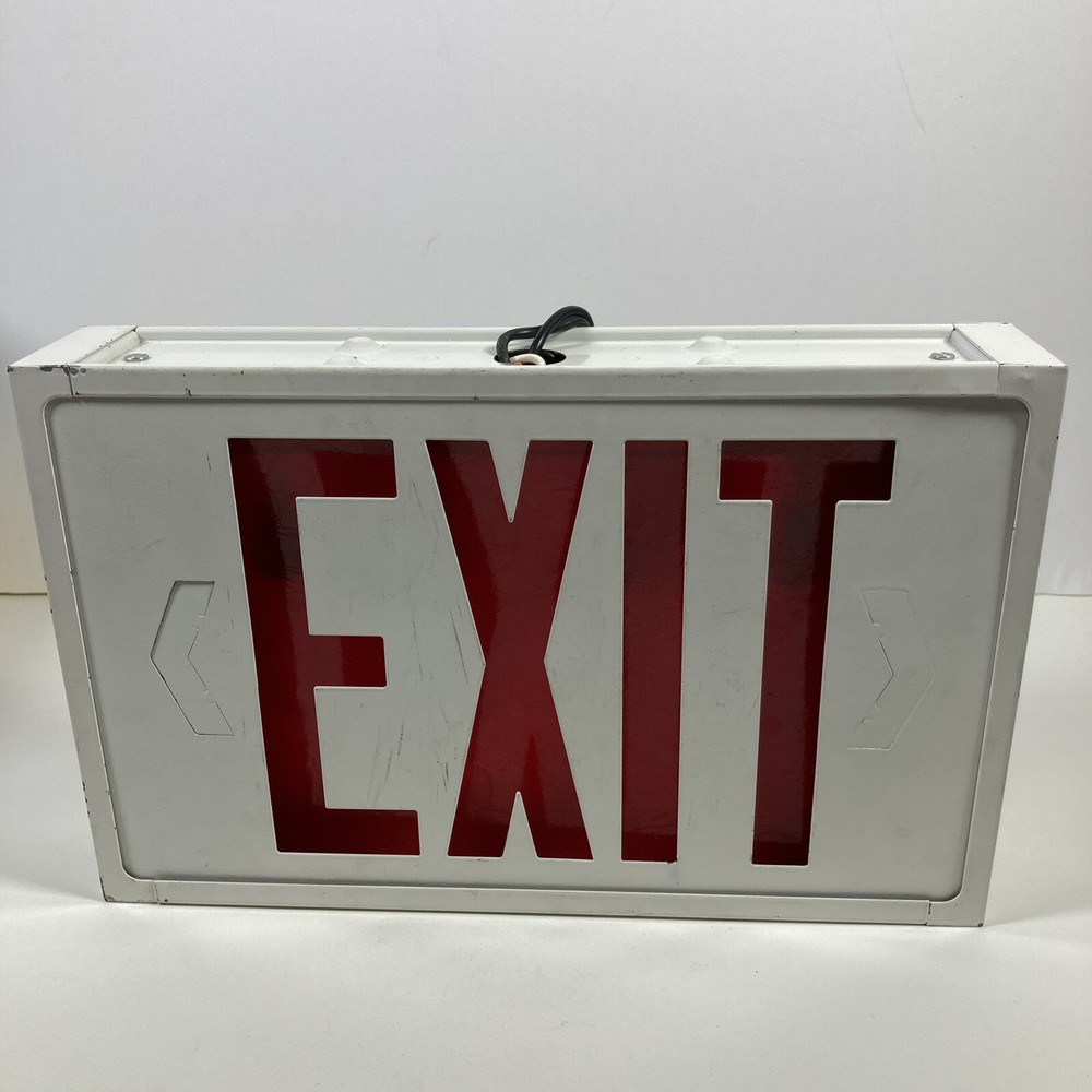 AtLite PNL-RU LED-Exit Sign Light, White Housing, Universal Face Tested Working