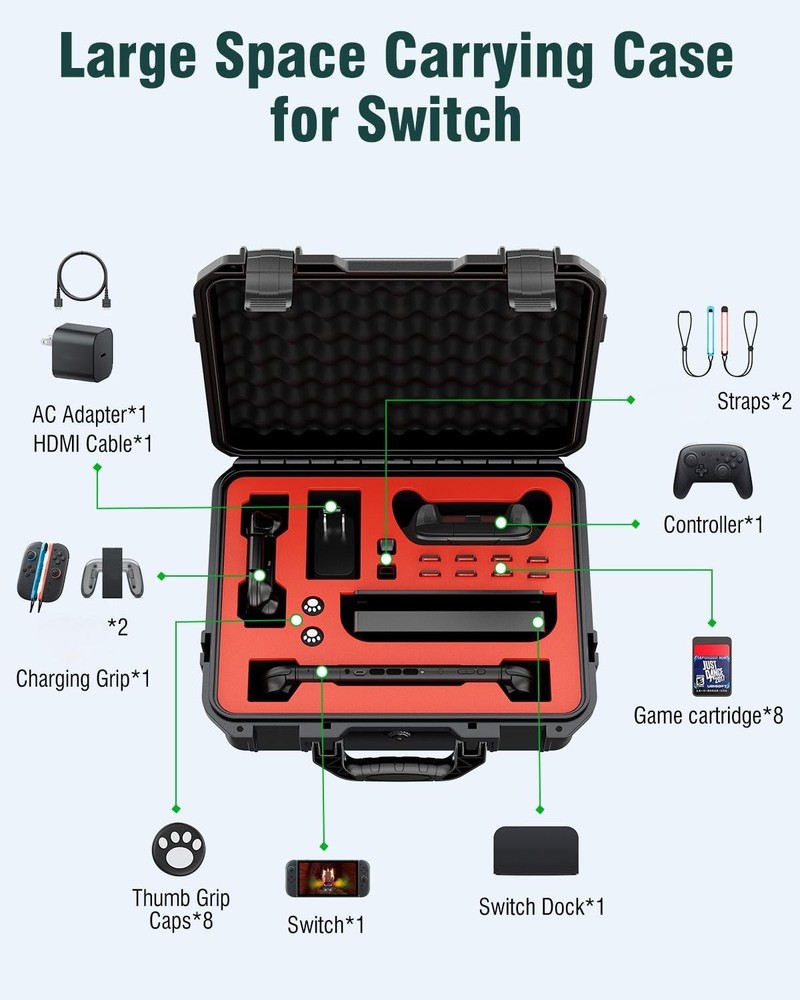 Nintendo Switch 2 Bundle - case, cooler, controller charger, protector, grips