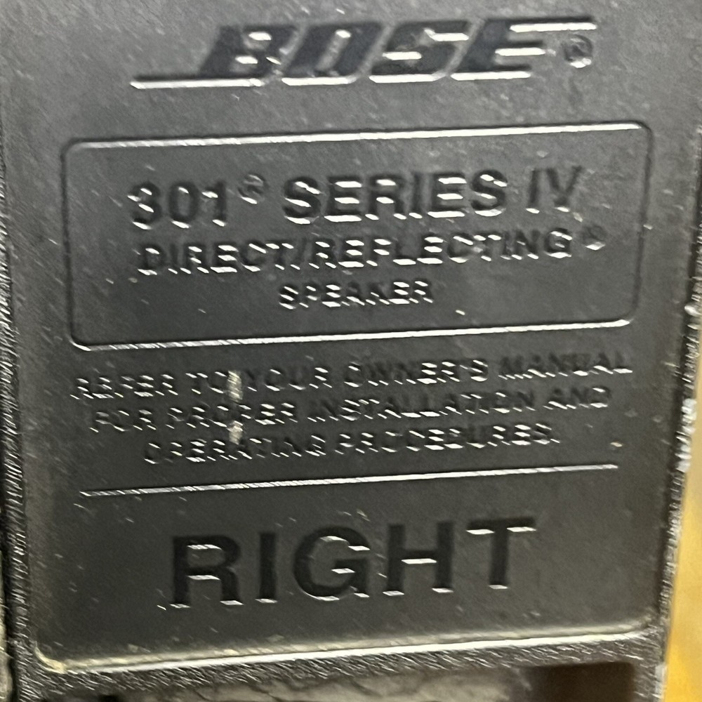 Right Vintage Bose 301 Series IV Direct/ Reflecting