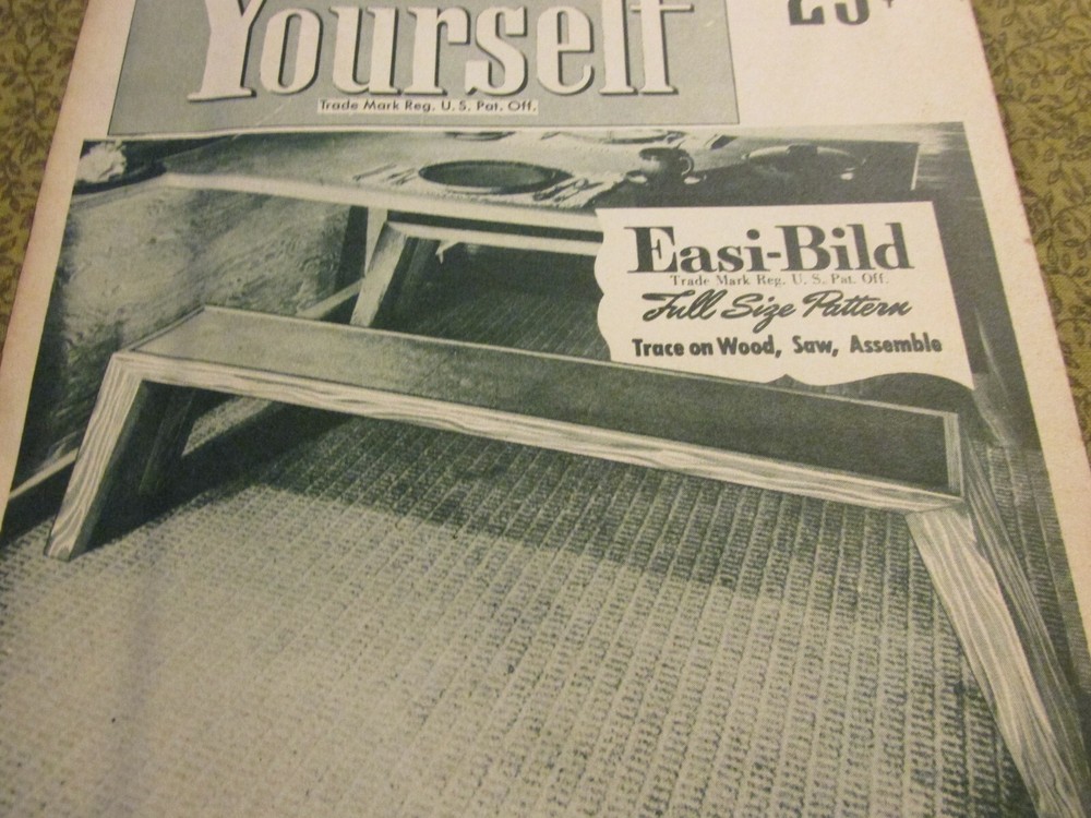 Easi-Bild Build It Yourself PATTERN COMPLETE NO. 307 Modern Bench