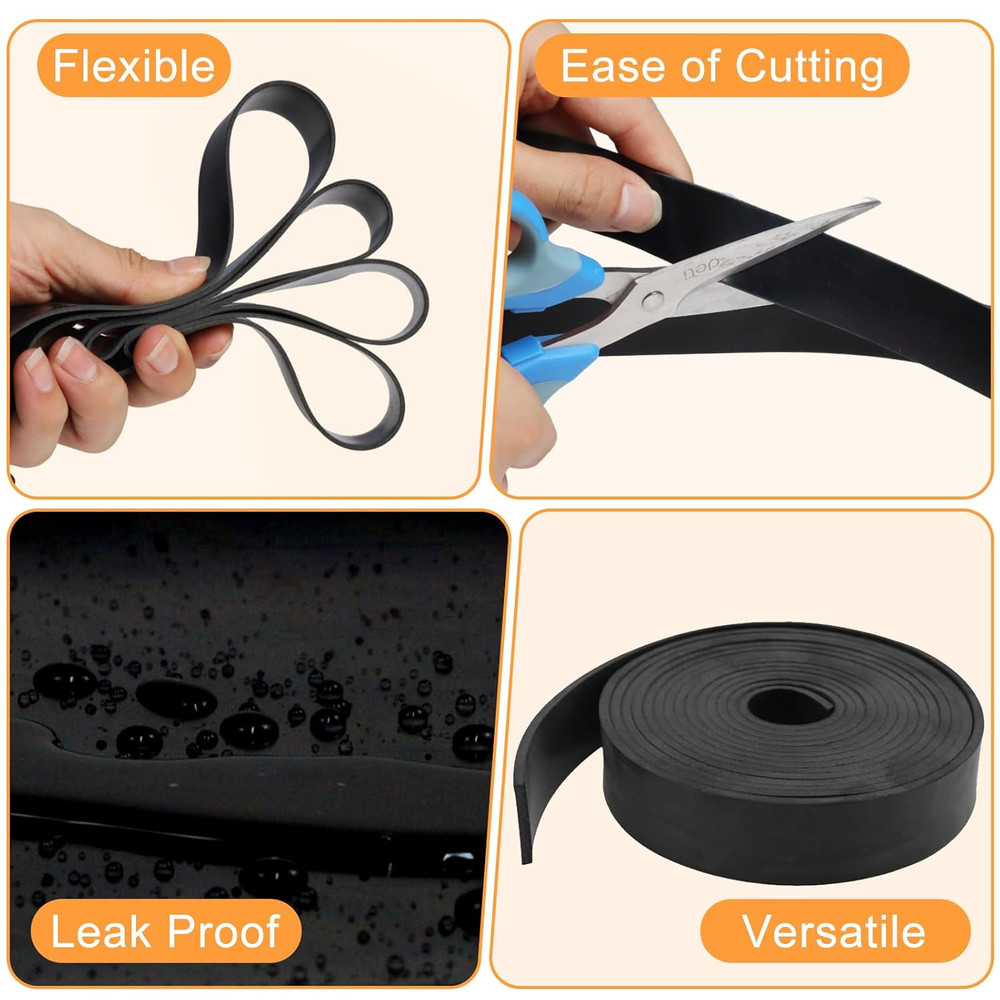 Neoprene Rubber Sheet, Solid Rubber Seal Strips for DIY Gasket Materials