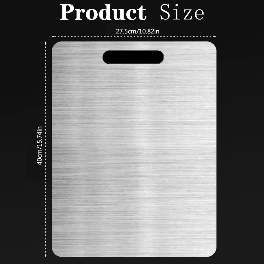 Titanium Cutting Board, Stainless Steel Cutting Boards for Kitchen, Double Si...