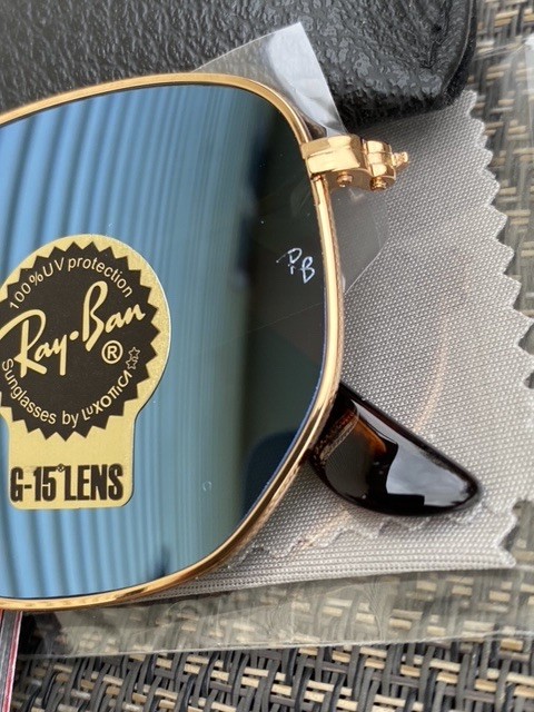 New Ray-Ban Hexagonal RB3548 Flash Blue Sunglasses