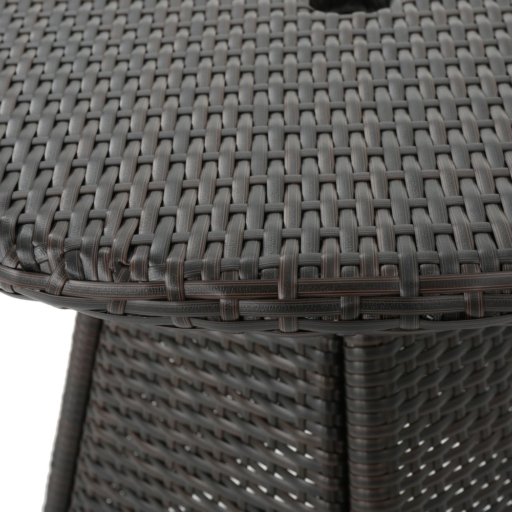 Round Wicker Outdoor Bistro Table