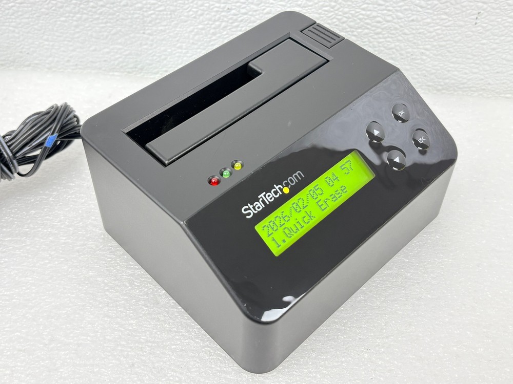 USED|StarTech SDOCK1EU3P USB 3.0 Standalone Eraser Dock - Black w/ Power Adapter