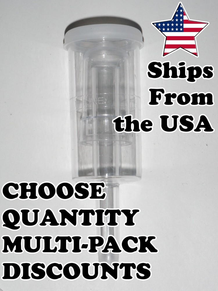 Pick 1- 1000 - 3-Piece Cylinder Airlock Airlocks Home Brew Wine Moonshine Beer
