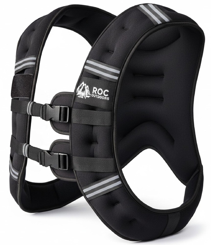 Weighted Vest 20lb with Reflective Stripe for Workout Strength Training Roc