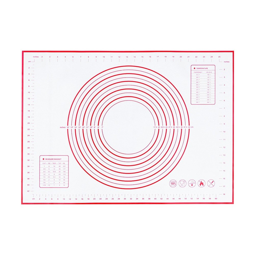 Non Stick Baking Mat Silicone with Measurements Dough Kitchen Tools