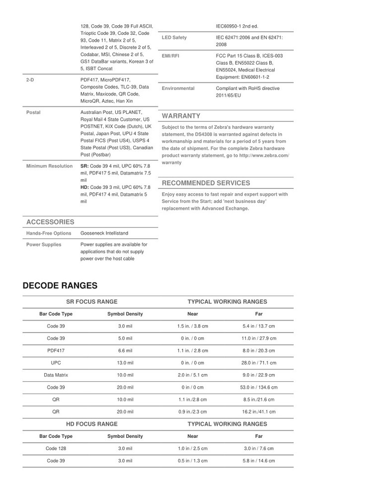 Zebra Symbol 1D/2D Handheld USB Barcode Scanner Reader Kit DS4308-SR00007ZZAP US