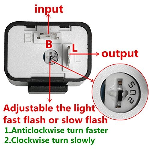 2 Pin Flasher Relay 12V Flash Adjustable Compatible LED Electronic fix CAR