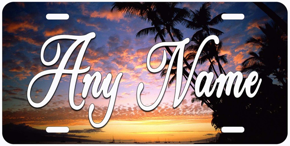 After Sunset Personalized Novelty Car Auto License Plate Any Name