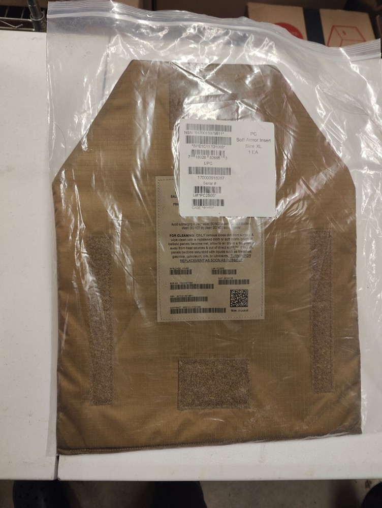 USMC plate carrier soft armor insert, soft armor only size X-Large (New)