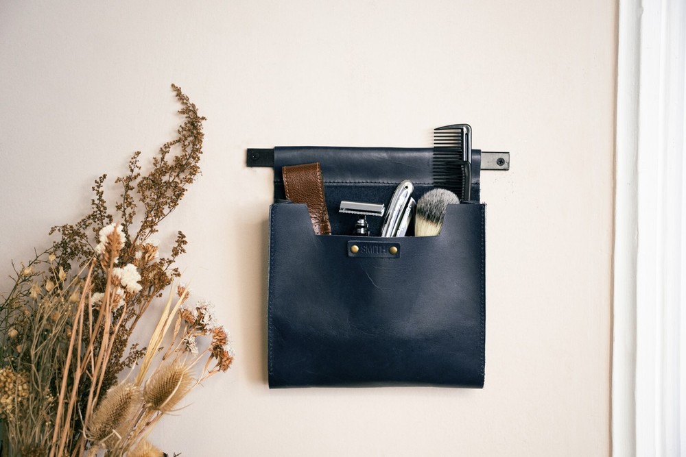 Medium Leather Wall Pocket Organizer