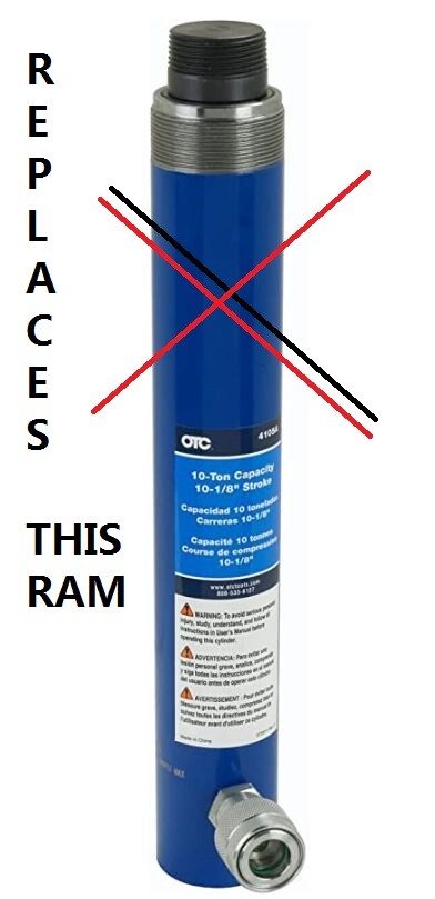 REPLACEMENT OTC TOOLS 4105A STYLE 10 Ton Single Acting Cylinder New