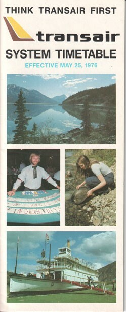 Transair timetable 1976/05/25