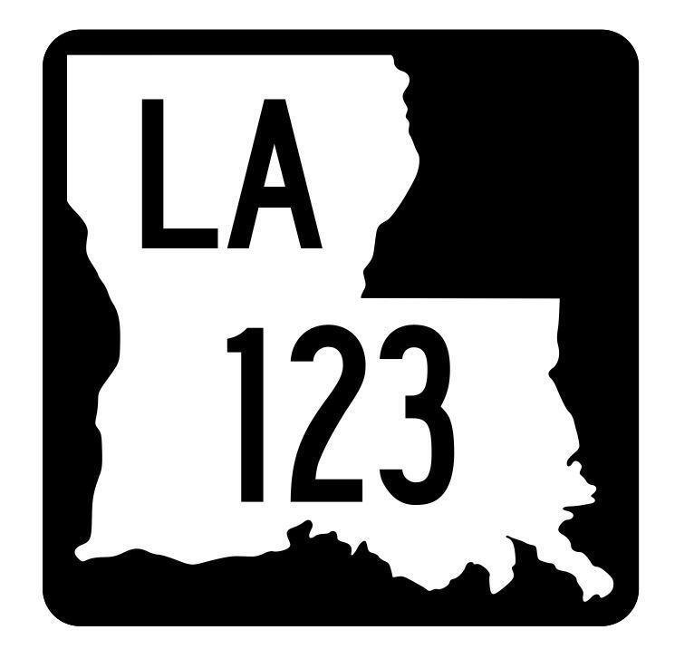 Louisiana State Highway 123 Sticker Decal