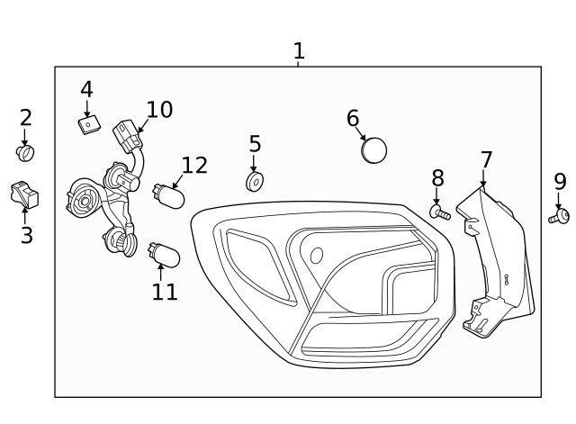 Genuine GM Tail Lamp Cap 42713197