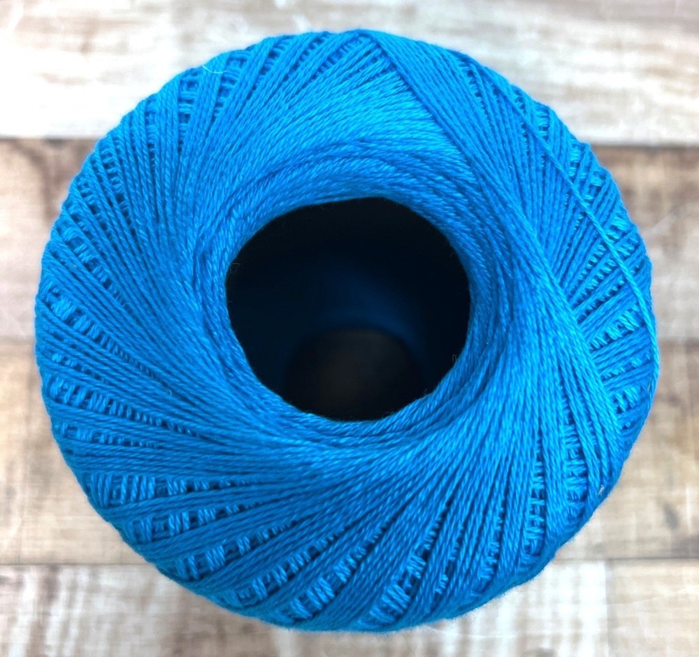 Blue Crochet Thread For Crocheting Embroidery Projects High-Quality Material