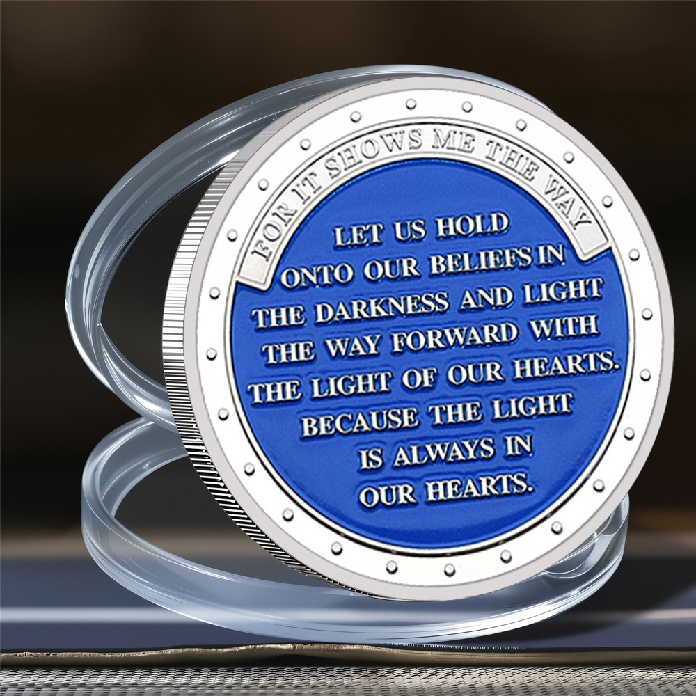 Lighthouse and Sea Commemorative Silver Plated Ocean Lighthouse Challenge Coin